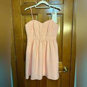 Pink dress with pockets and removable straps